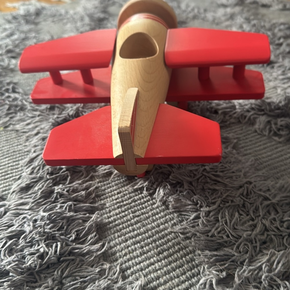 Hearth & Hand with Magnolia wooden airplane toy - Picture 6 of 8